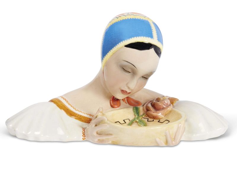      FIGURA, MANIFATTURA C.I.A. MANNA, 1940 CIRCA   - Auction ONLINE AUCTION | Ceramics. Maiolica and Porcelain from 16th to 20th century - Pandolfini Casa d'Aste