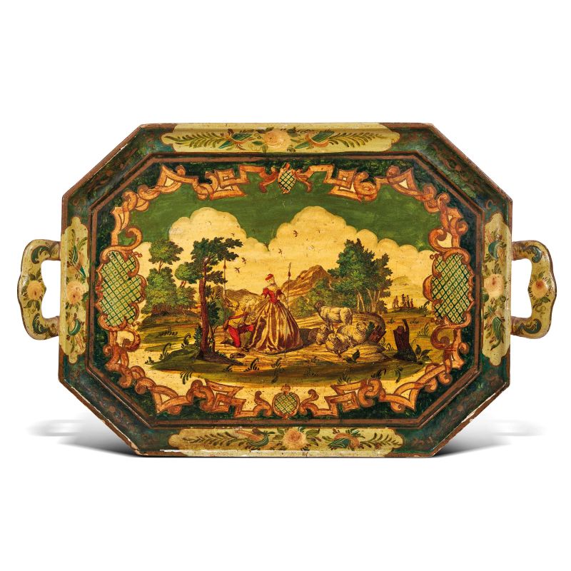 



A VENETIAN TRAY, SECOND HALF 18TH CENTURY  - Auction FURNITURE, MAJOLICA AND WORKS OF ART - Pandolfini Casa d'Aste