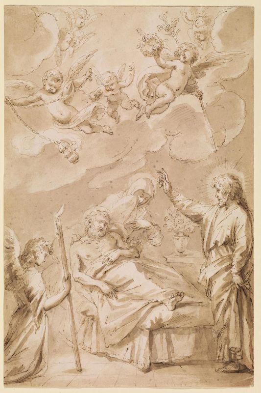 Scuola bolognese, prima met&agrave; sec. XVIII  - Auction Works on paper: 15th to 19th century drawings, paintings and prints - Pandolfini Casa d'Aste