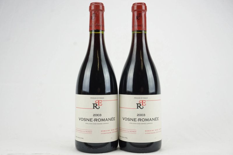      Vosne-Roman&eacute;e Domaine Ren&eacute; Engel 2003   - Auction Il Fascino e l'Eleganza - A journey through the best Italian and French Wines - Pandolfini Casa d'Aste