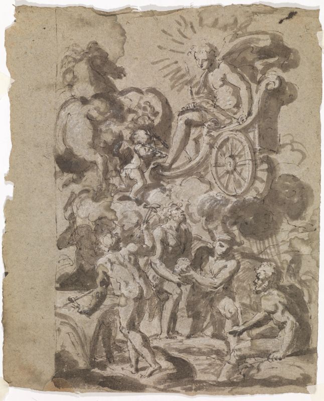 Scuola italiana, sec. XVII                                                                   - Auction Works on paper: 15th to 19th century drawings, paintings and prints - Pandolfini Casa d'Aste