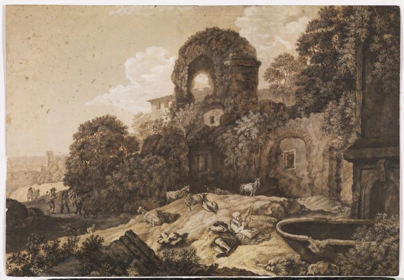 Artista tedesco a Roma, sec. XVIII  - Auction Works on paper: 15th to 19th century drawings, paintings and prints - Pandolfini Casa d'Aste