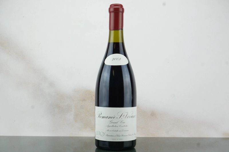 Roman&eacute;e Saint-Vivant Domaine Leroy 2003  - Auction LA RAFFINATEZZA DELLA COMPLESSITA' - Fine and Rare Wine - Pandolfini Casa d'Aste