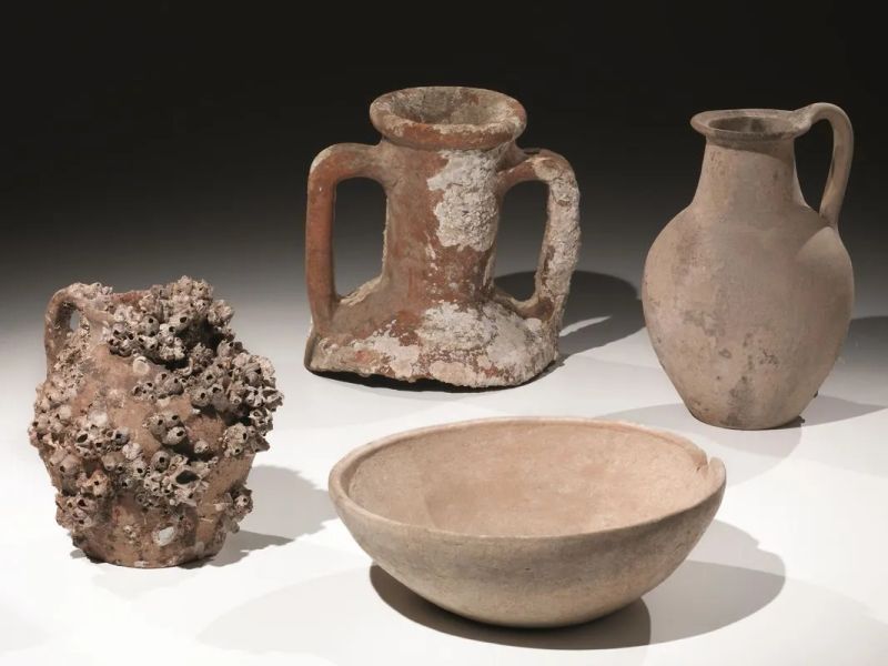 Lotto di oggetti in ceramica acroma  - Asta Reperti Archeologici - Pandolfini Casa d'Aste