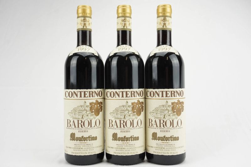      Barolo Monfortino Riserva Giacomo Conterno 1997   - Auction Il Fascino e l'Eleganza - A journey through the best Italian and French Wines - Pandolfini Casa d'Aste