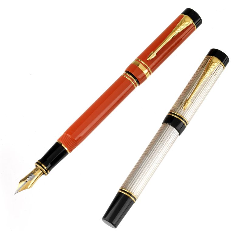 Parker : COPPIA DI PENNE PARKER DUOFOLD CENTENNIAL  - Auction ONLINE AUCTION | WATCHES AND PENS - Pandolfini Casa d'Aste