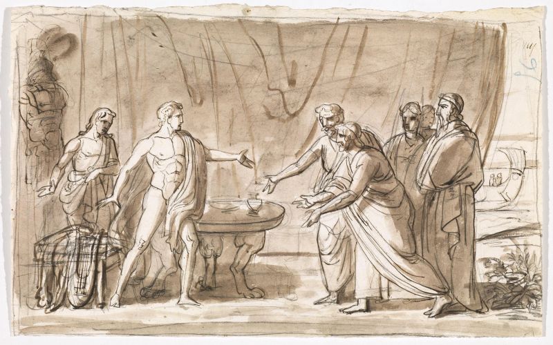 Scuola neoclassica, sec. XIX  - Auction Works on paper: 15th to 19th century drawings, paintings and prints - Pandolfini Casa d'Aste