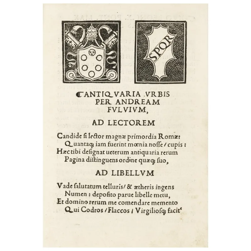 First and only edition of this description in verses of the eternal city  - Auction BOOKS, MANUSCRIPTS AND AUTOGRAPHS - Pandolfini Casa d'Aste
