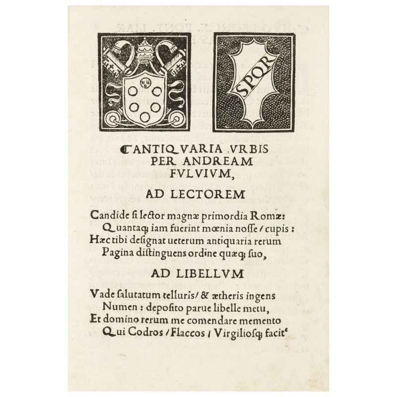 Prima ed unica edizione di questa descrizione in versi della città eterna  - Asta LIBRI, MANOSCRITTI E AUTOGRAFI - Pandolfini Casa d'Aste