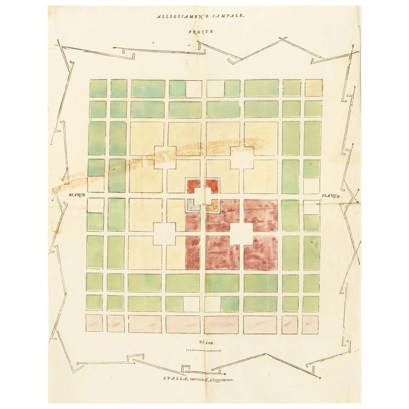 Cataneo, Girolamo. Opera nuova di fortificare. Brescia, Bozola, 1564.  - Asta LIBRI, MANOSCRITTI, AUTOGRAFI E STAMPE - Pandolfini Casa d'Aste