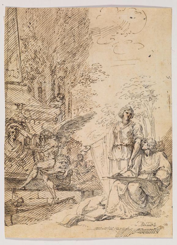      Artista della fine del sec. XVIII   - Auction Works on paper: 15th to 19th century drawings, paintings and prints - Pandolfini Casa d'Aste