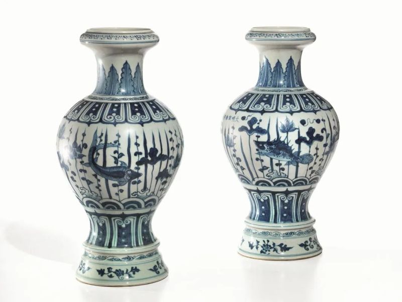  Coppia di vasi Cina, fine dinastia Qing   - Auction Oriental Art - Pandolfini Casa d'Aste