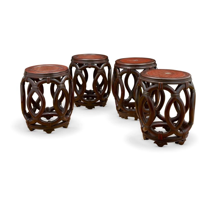



SET OF FOUR STOOLS, CHINA, 20TH CENTURY  - Auction Asian Art | 东方艺术 - Pandolfini Casa d'Aste