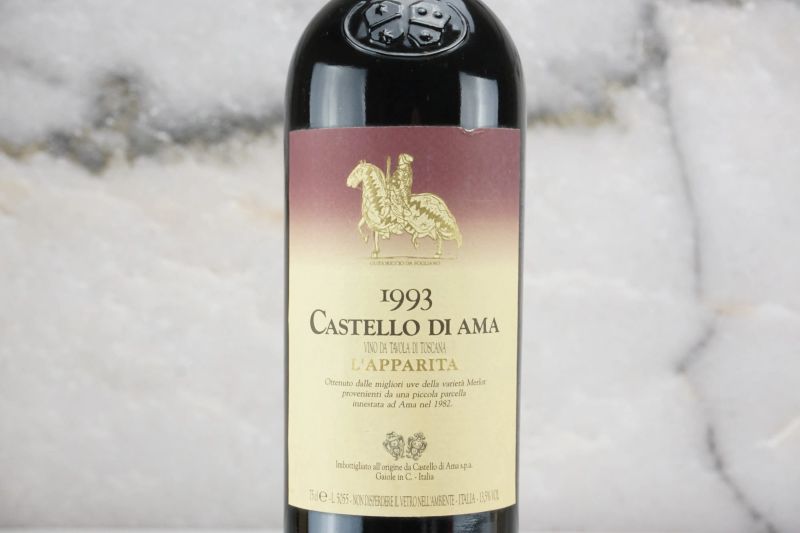 L&rsquo;Apparita Castello di Ama 1993  - Auction Smart Wine 2.0 | Online Auction - Pandolfini Casa d'Aste