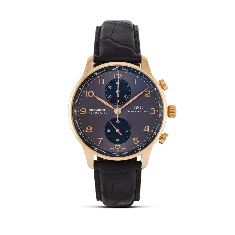 International Watch Company : 



IWC PORTOGHESE CRONOGRAFO IN ORO ROSA N. 50781XX  - Asta OROLOGI DA POLSO E DA TASCA - Pandolfini Casa d'Aste