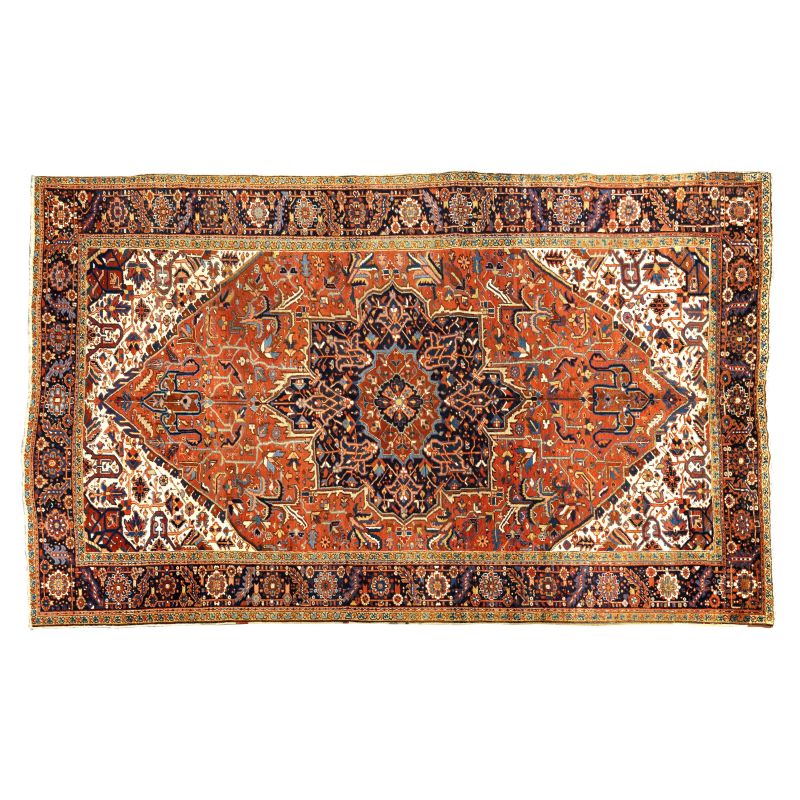 A PERSIAN HERIZ CARPET, LATE 19TH CENTURY  - Auction FURNITURE, OBJECTS OF ART AND SCULPTURES FROM PRIVATE COLLECTIONS - Pandolfini Casa d'Aste