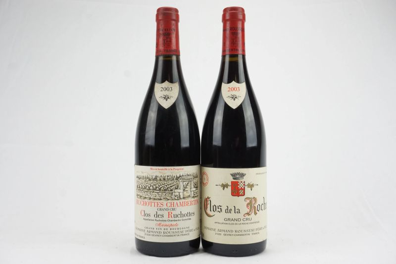      Selezione Domaine Armand Rousseau 2003   - Auction Il Fascino e l'Eleganza - A journey through the best Italian and French Wines - Pandolfini Casa d'Aste
