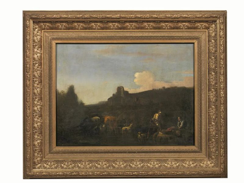 Scuola olandese, fine sec. XVII-inizi XVIII  - Auction Old Master and 19th Century Paintings - Pandolfini Casa d'Aste