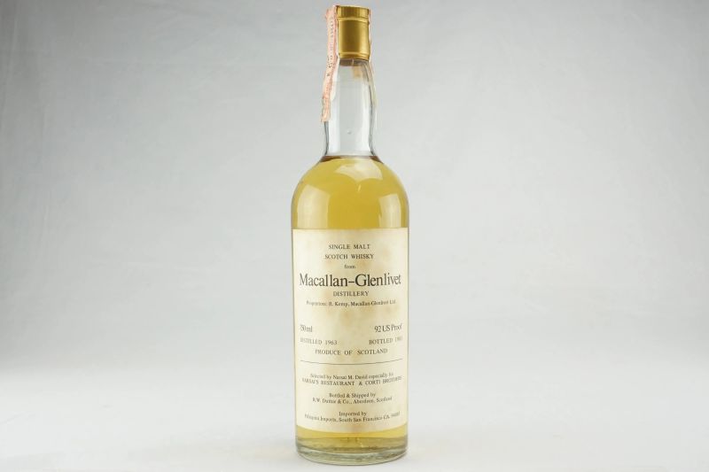 Macallan-Glenlivet 1963  - Asta Dal Rosso all'Oro - Whisky e Distillati da Collezione - Pandolfini Casa d'Aste