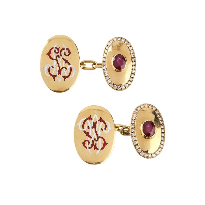 



PAIR OF CUFFLINKS IN 18KT YELLOW GOLD  - Auction JEWELS - Pandolfini Casa d'Aste