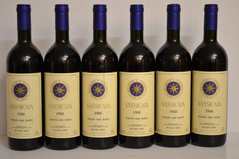 Sassicaia Tenuta San Guido 1988  - Asta Vini da collezione da importanti cantine private italiane - Pandolfini Casa d'Aste