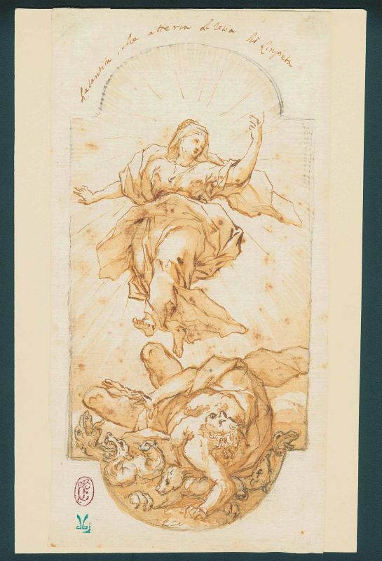  Scuola napoletana, prima metà sec. XVIII  - Auction Works on paper: 15th to 19th century drawings, paintings and prints - Pandolfini Casa d'Aste