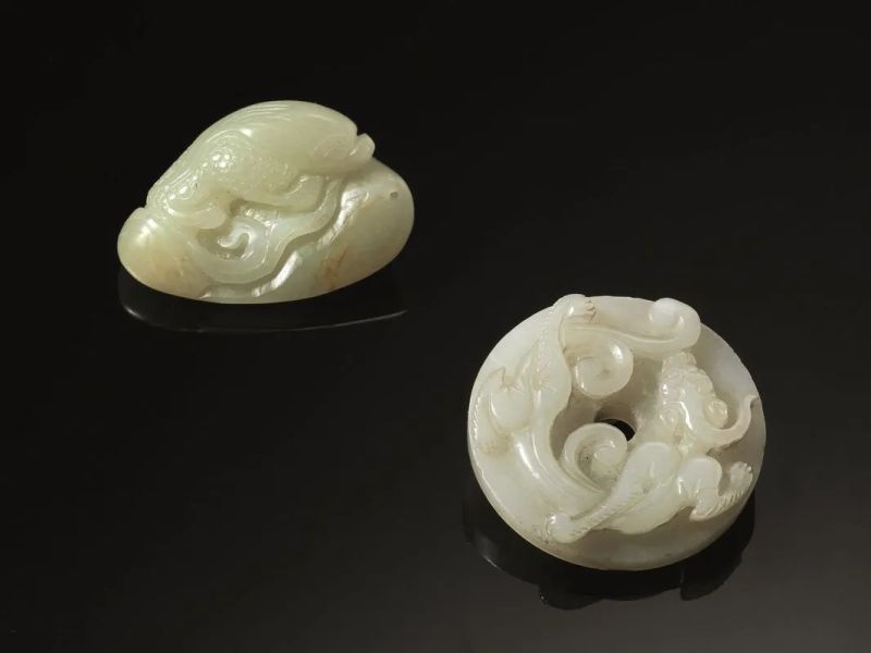 Intaglio Cina sec. XIX-XX, in giada, modellato a forma di piccolo animale&nbsp;  - Asta Arte Orientale - Pandolfini Casa d'Aste