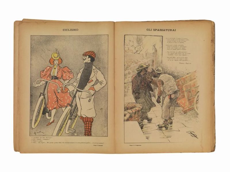 (Periodici &ndash; Illustrati 800) Fiammetta. Ebdomadario illustrato. Firenze-Roma, 1896-1897.  - Asta Libri, manoscritti e autografi - Pandolfini Casa d'Aste