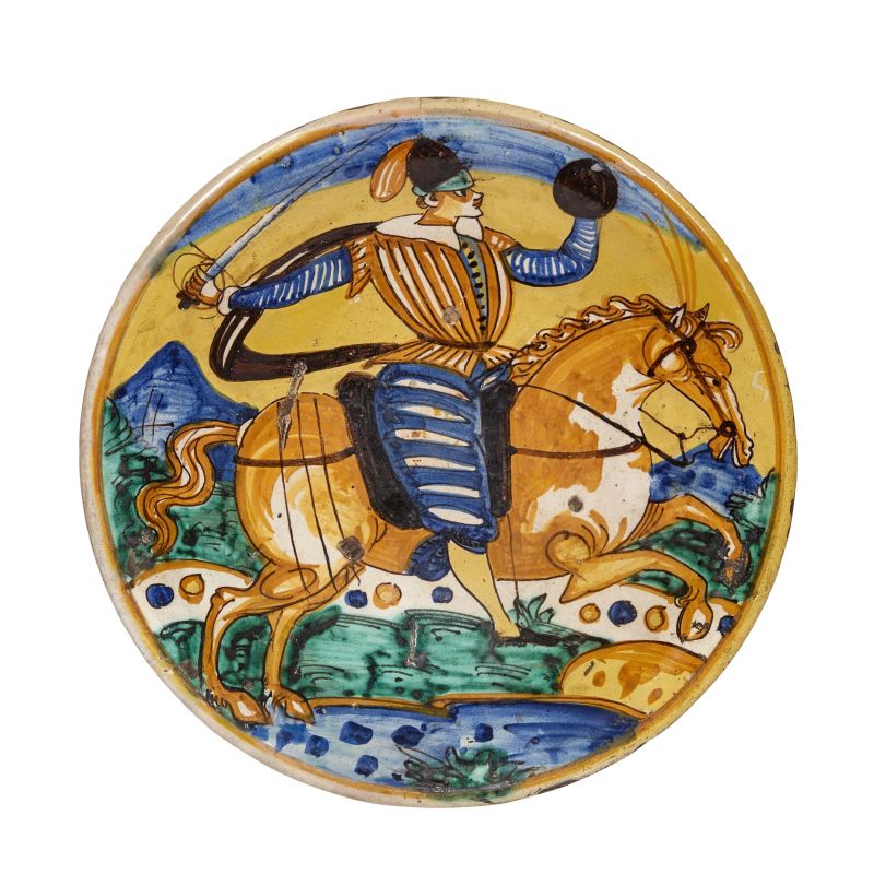 A DISH, MONTELUPO, CIRCA 1600-1620  - Auction CERAMICA. MAIOLICHE E PORCELLANE DAL XVI AL XIX SECOLO - Pandolfini Casa d'Aste