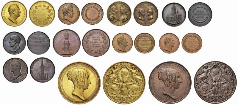 UNDICI MEDAGLIE ENTRO SCATOLA  - Auction Collectible coins and medals. From the Middle Ages to the 20th century. - Pandolfini Casa d'Aste