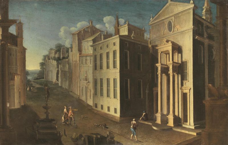 Scuola napoletana, prima met&agrave; sec. XVIII  - Auction ARCADE | 14th TO 20th CENTURY Paintings - Pandolfini Casa d'Aste
