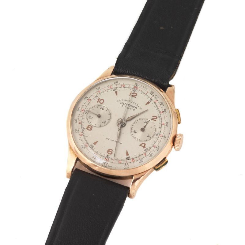 SULTANA YELLOW GOLD CHRONOGRAPH N. 8184XX  - Auction ONLINE AUCTION | WATCHES AND PENS - Pandolfini Casa d'Aste