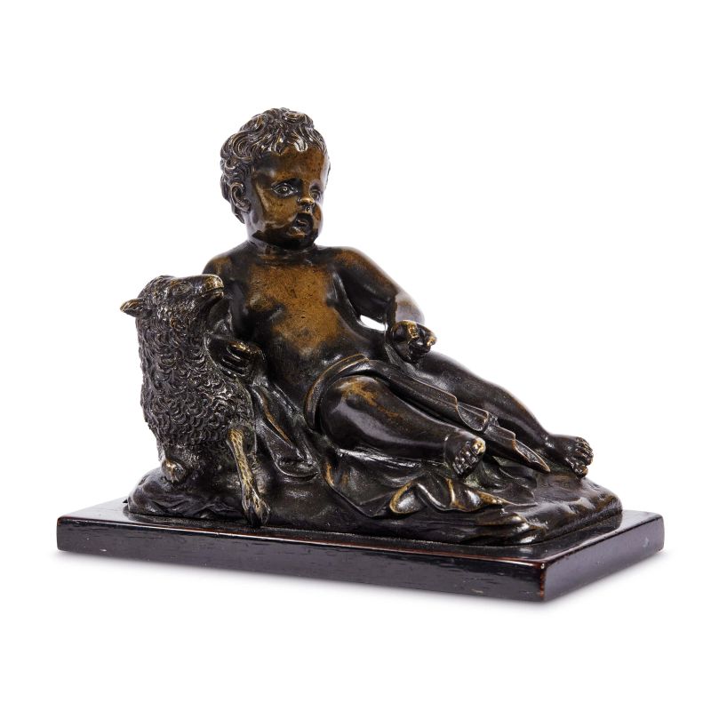 



Roman School, 18th century, child and lamb, patinated bronze  - Auction SCULPTURES AND WORKS OF ART FROM MIDDLE AGES TO 19TH CENTURY - Pandolfini Casa d'Aste