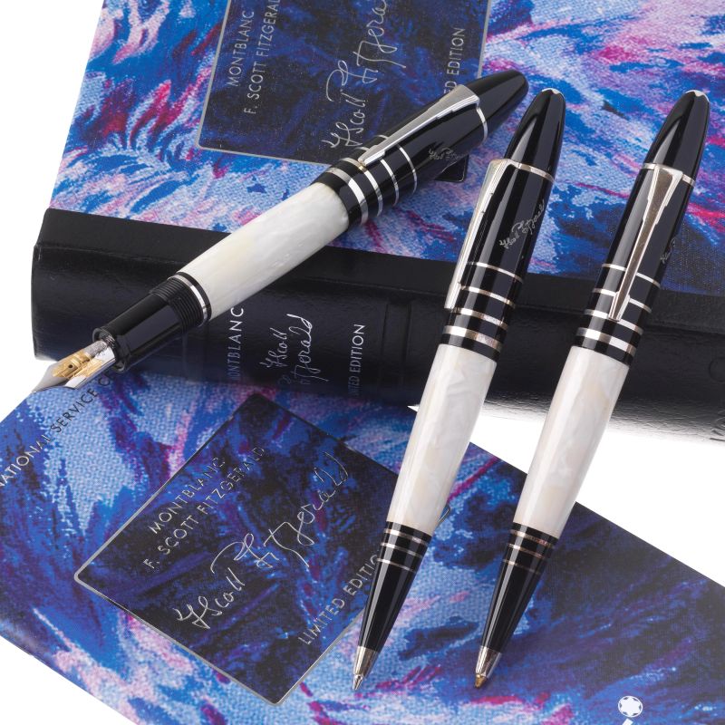 Montblanc : MONTBLANC MEISTERST&Uuml;CK SCOTT FITZGERALD SERIE SCRITTORI EDIZIONE LIMITATA PENNA STILOGRAFICA N. 01664/18500, PENNA A SFERA N. 01664/16500, PORTAMINE N. 01664/4500, ANNO 2002  - Asta OROLOGI E PENNE - Pandolfini Casa d'Aste