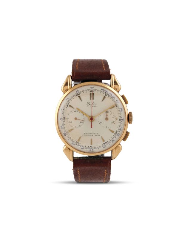 CRONOGRAFO DULCIA IN ORO GIALLO 18 KT  - Auction Fine watches - Pandolfini Casa d'Aste
