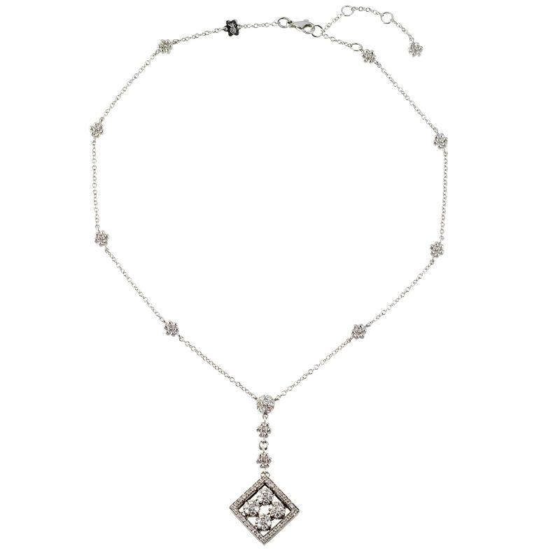 DIAMOND NECKLACE IN 18KT WHITE GOLD  - Auction ONLINE AUCTION | JEWELS - Pandolfini Casa d'Aste