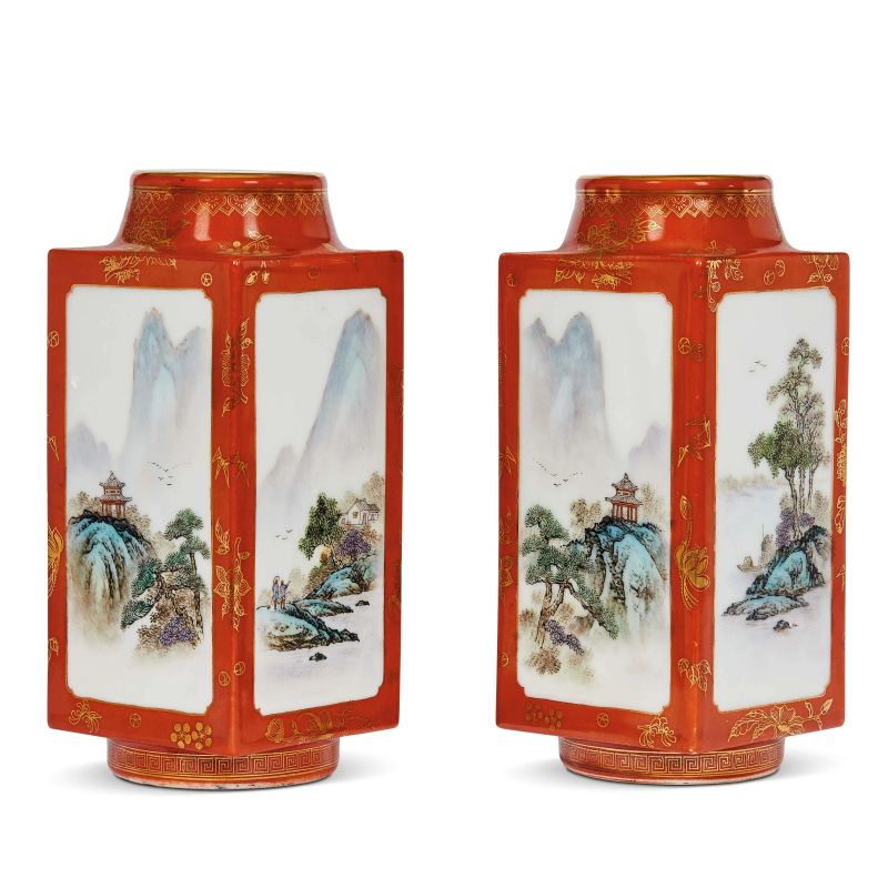 



COPPIA DI VASI IN PORCELLANA FAMIGLIA ROSA, CINA, SEC. XX  - Asta Arte Orientale | 东方艺术 - Pandolfini Casa d'Aste