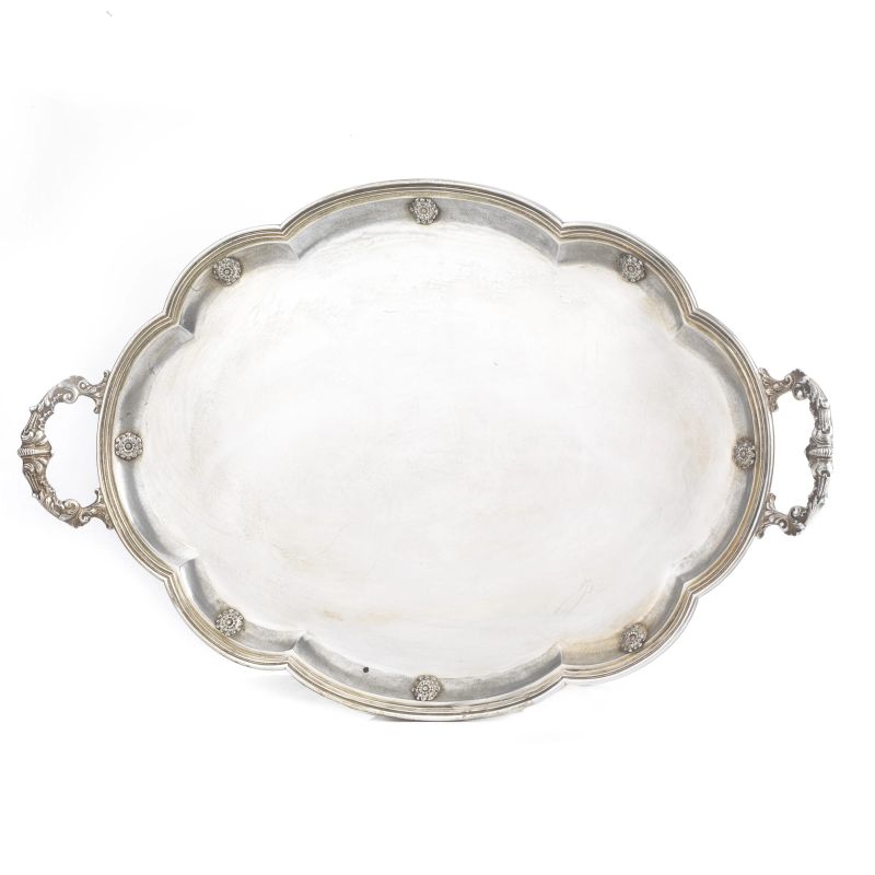A SILVER TRAY WITH HANDLES, 20TH CENTURY  - Auction TIME AUCTION| SILVER - Pandolfini Casa d'Aste