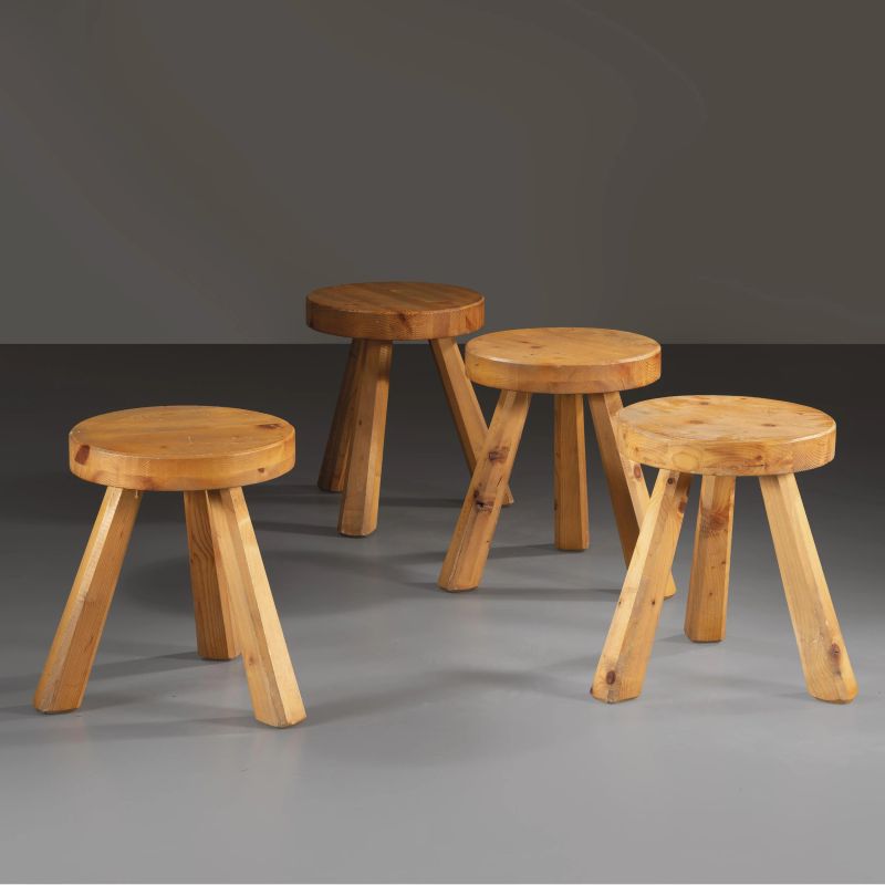



FOUR WOODEN STOOLS  - Auction DESIGN AND DECORATIVE ARTS - Pandolfini Casa d'Aste