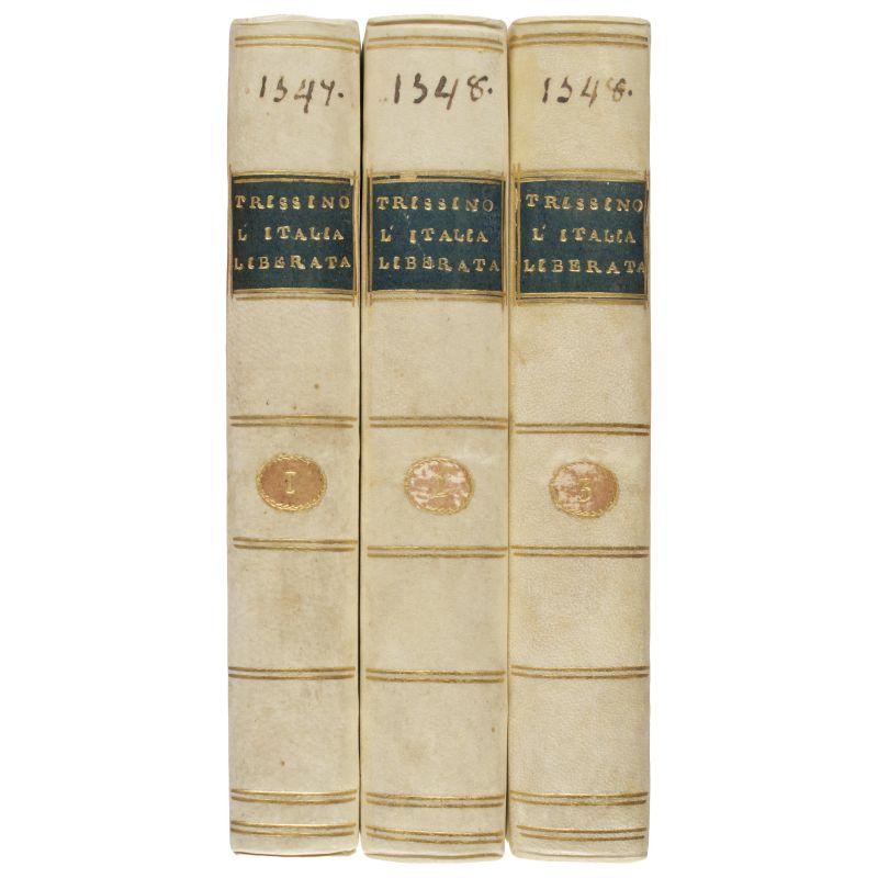 Trissino, Giovanni Giorgio. La Italia liberata dai Gotthi. Roma, Dorici, 1547-48.  - Asta LIBRI, MANOSCRITTI, AUTOGRAFI E STAMPE - Pandolfini Casa d'Aste