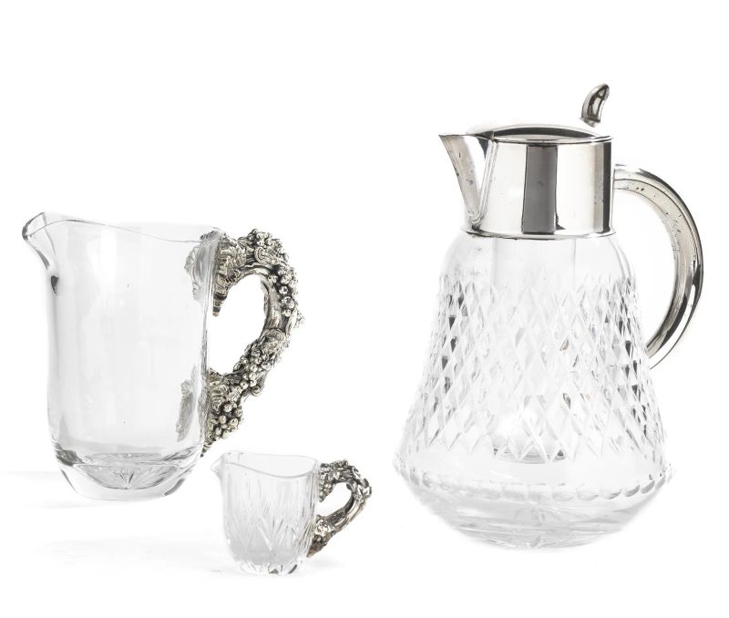      CARAFFA, BROCCA E PICCOLA BROCCA, SECOLO XX   - Auction Italian and European Silver - Pandolfini Casa d'Aste