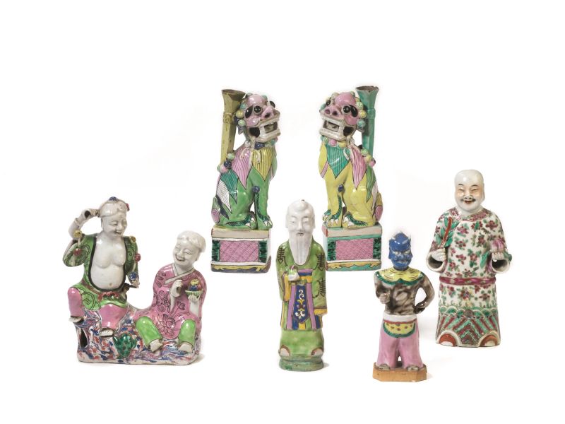 GRUPPO DI FIGURE, CINA, DINASTIA QING, SEC. XVIII-XIX  - Asta Arte Orientale - Pandolfini Casa d'Aste