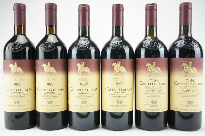      L’Apparita Castello di Ama    - Auction The Art of Collecting - Italian and French wines from selected cellars - Pandolfini Casa d'Aste