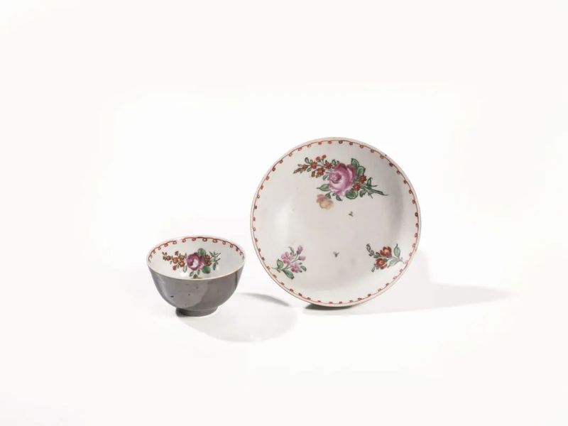 TAZZINA CON PIATTINO, NOVE, PASQUALE ANTONIBON, TERZO QUARTO SECOLO XVIII  - Auction CERAMIC FROM THE RENAISSANCE TO THE TWENTIETH CENTURY - Pandolfini Casa d'Aste