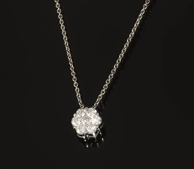 Pendente in oro bianco e diamanti  - Auction Silver, jewels, watches and coins - Pandolfini Casa d'Aste