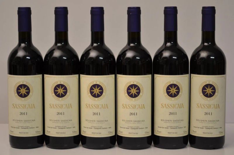 Sassicaia Tenuta San Guido 2011  - Asta Vini Pregiati e una Straordinaria Selezione dalla Cantina Storica di Masseto - Pandolfini Casa d'Aste