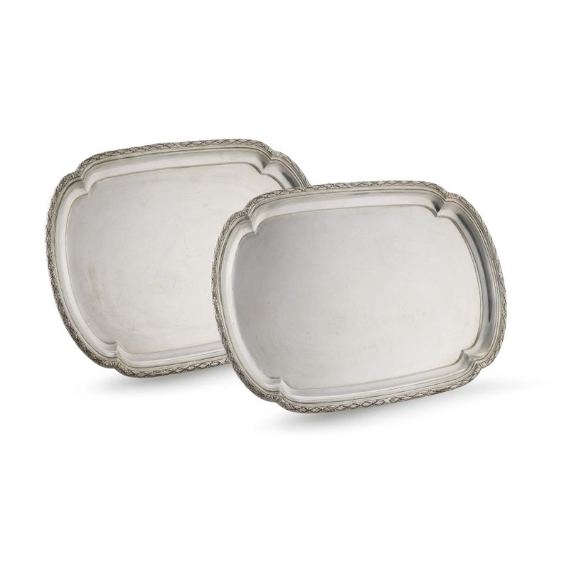PAIR OF SILVER TRAYS, MILAN, 20TH CENTURY, MARKS OF MIRACOLI  - Auction Italian and european silvers - Pandolfini Casa d'Aste