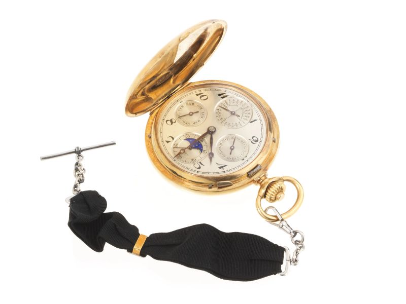 HAUSMANN &amp; CO OROLOGIO DA TASCA IN ORO GIALLO  - Asta Gioielli, orologi da polso e da tasca, penne e argenti - Pandolfini Casa d'Aste