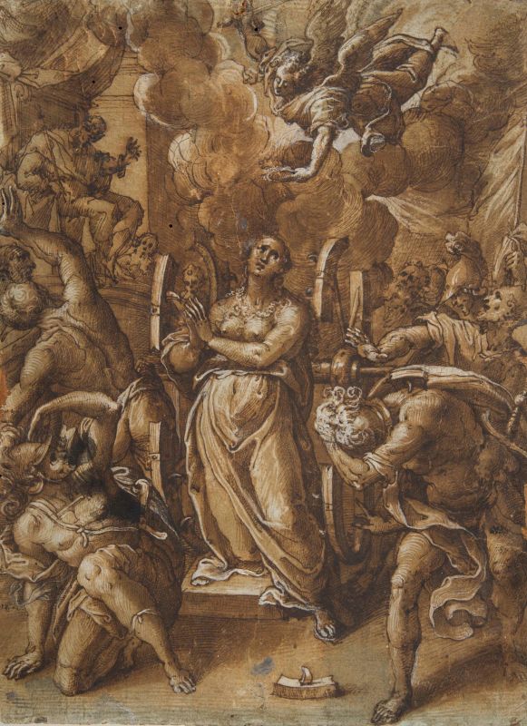 Scuola romana, seconda metà del sec. XVI  - Auction Works on paper: 15th to 19th century drawings, paintings and prints - Pandolfini Casa d'Aste