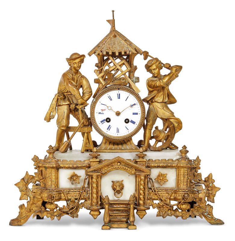      OROLOGIO, FRANCIA, METÀ SECOLO XIX   - Auction Online Auction | Furniture and Works of Art from private collections and from a Veneto property - part three - Pandolfini Casa d'Aste